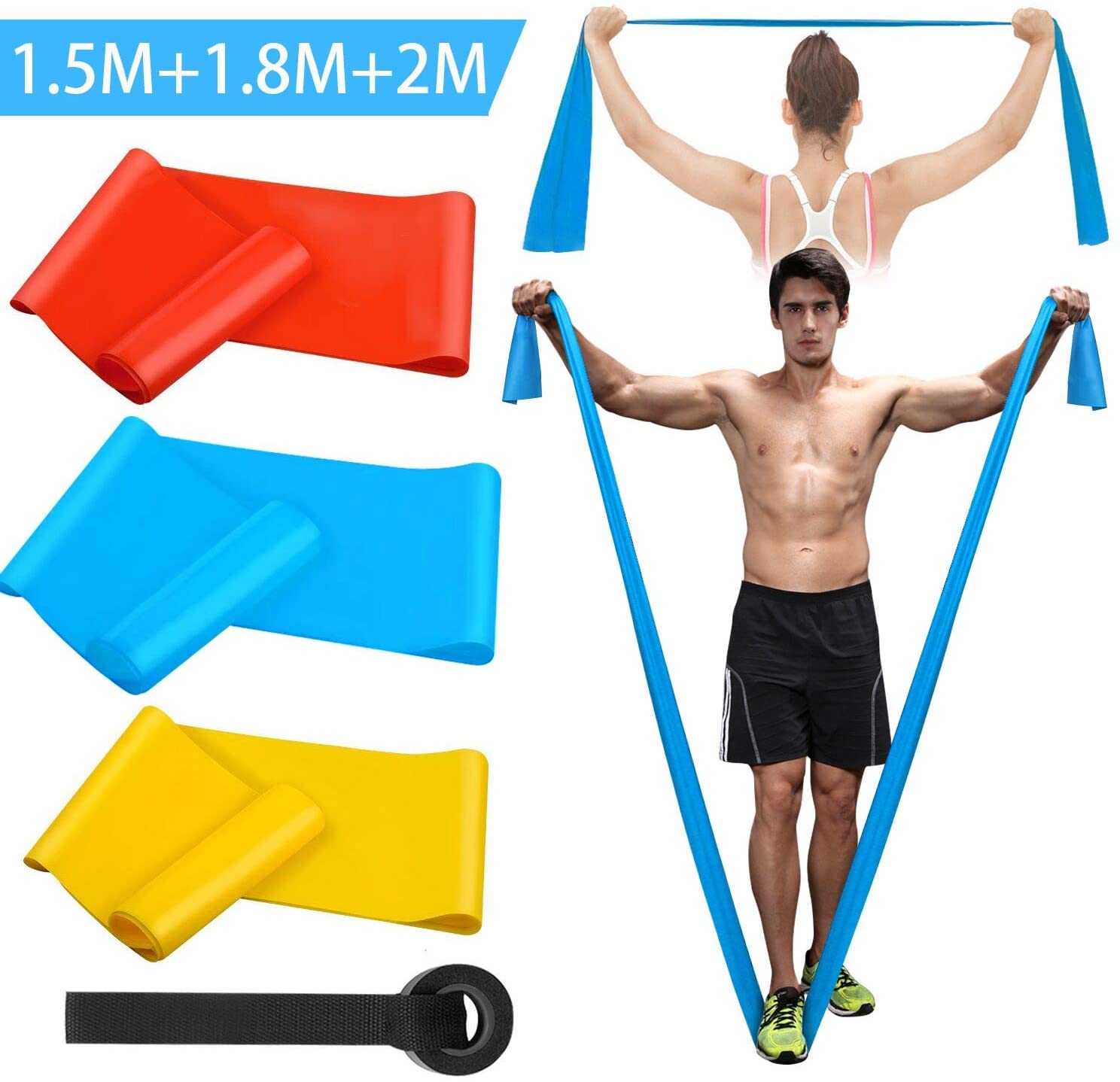 Milanaise Mesh Band - Elastic Fitness Bands 3Pcs Resistance Bands