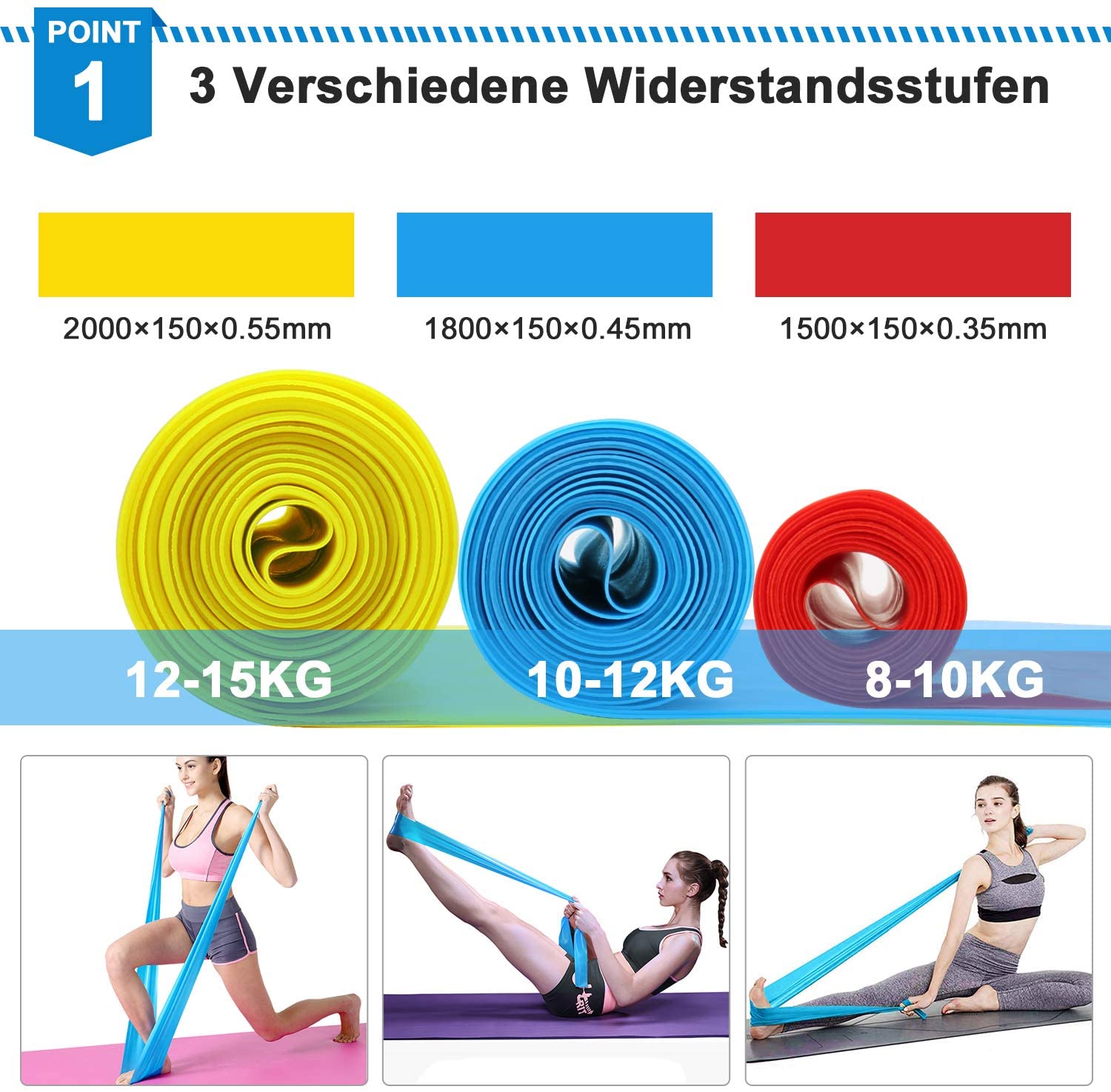 Elastic Fitness Bands 3Pcs Res - огляд і ціна Milanaise Mesh Band