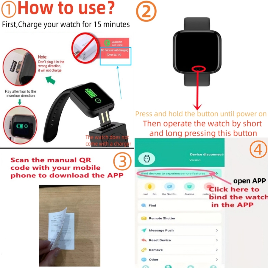 Smart Watch Message Remind Mus - огляд і ціна Smartwatch Touch