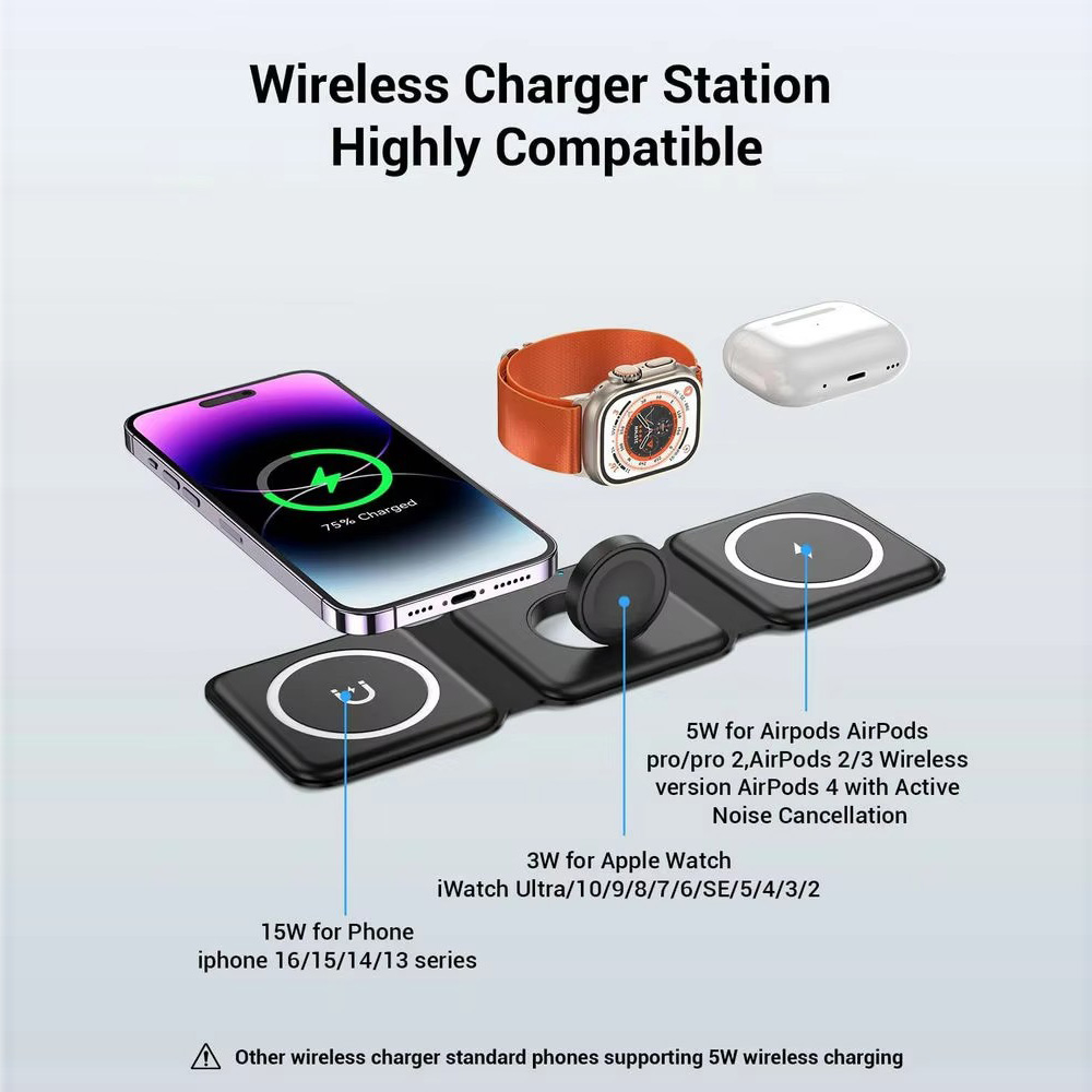 3-in-1 Magnetic Folding Wirele - огляд і ціна Watch Charger Cable