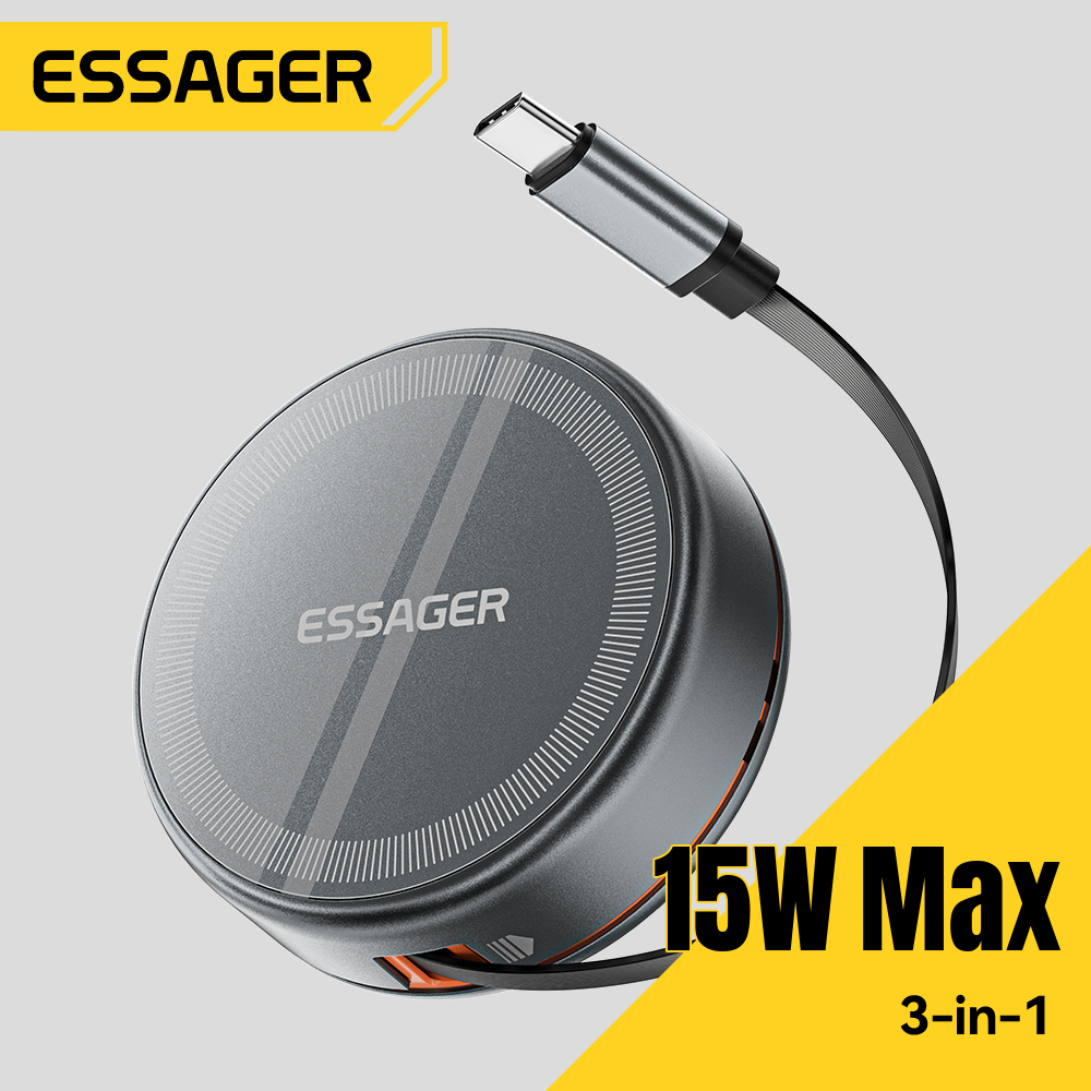 Essager 15W 3 in 1 Magnetic Wi - огляд і ціна Watch Charger Cable