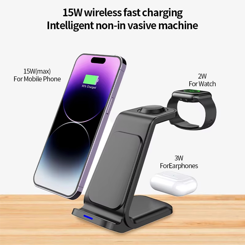 15W 3 in 1 Wireless Charger St - огляд і ціна Watch Charger Cable
