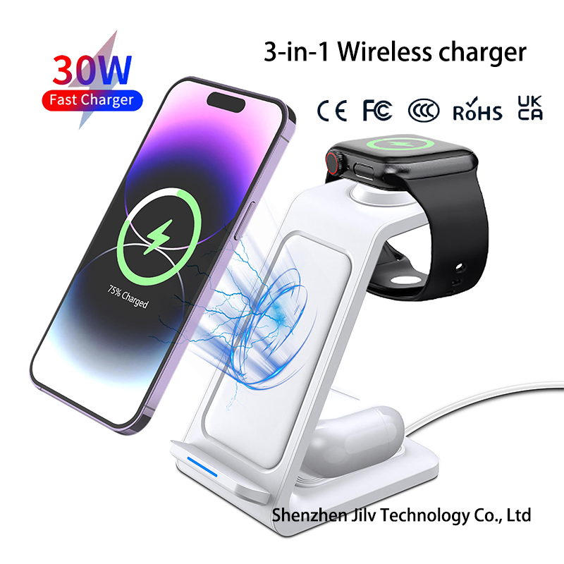 15W 3 in 1 Wireless Charger St - огляд і ціна Watch Charger Cable